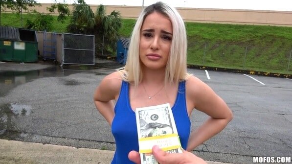 Pretty Blonde Has Sex For Money.